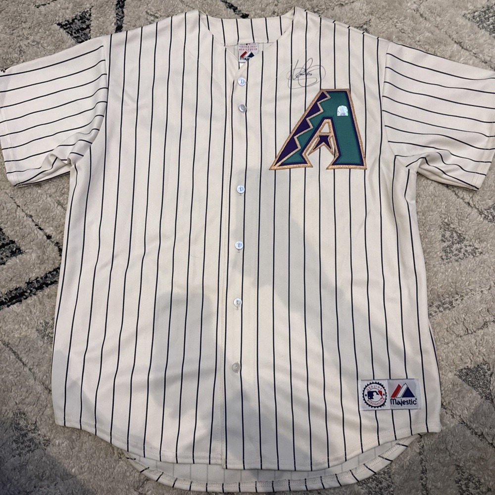 Vintage Majestic Arizona Diamondbacks Signed MLB Jersey Sz XL Shawn Green